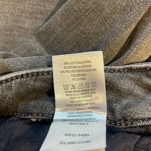 DL1961 FARROW INSTASLIM RAW HEM SKINNY JEAN IN WHITNEY. 25 - Picture 7 of 9